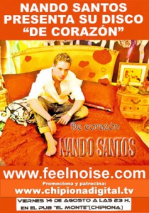 Los aficionados a la música romántica con toque flamenquito podrán disfrutar este viernes con la actuación de Nando Santos.-