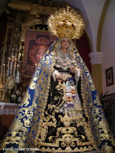 La Virgen de los Dolores expuesta en Besamannos este fin de semana en Chipiona