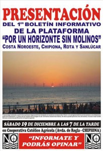 Convocada para este sábado la presentación del boletín informativo de la Plataforma Por un Horizonte sin Molinos