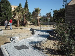 Buen ritmo de las obras del parque de educación vial de Chipiona