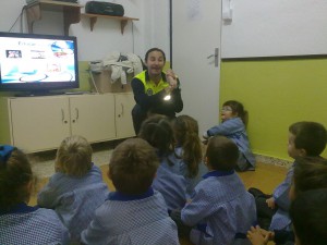 Los alumnos del colegio Aparcero recibieron la pasada semana las primeras clases de educación vial