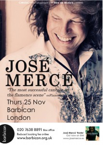 El jerezano JOSÉ MERCÉ cantará el próximo día 25 en el Barbican Hall de Londres.