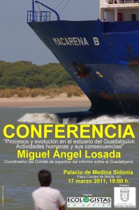 Ecologistas en Acción convocan conferencia sobre el dragado  del Guadalquivir el próximo día 17 en Sanlúcar de Bda.