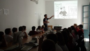 Los alumnos de quinto del Cristo de las Misericordias se acercan al mundo del cómic con el autor Abel Ippólito