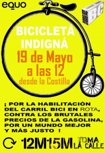 Convocada para este sábado la «Bicicletá indigná»