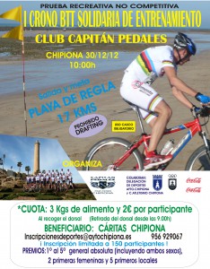 Deportes y Capitán Pedales organizan una Crono Ciclista Solidaria