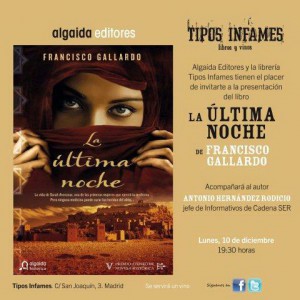 FRANCISCO GALLARDO PRESENTA LA ULTIMA NOCHE ESTE LUNES EN MADRID