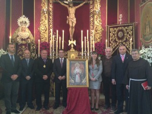 Una imagen de la Virgen de la Soledad obra de José Luis Barriga cartel de la Semana Santa de Chipiona 2013