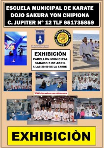 Más de 100 alumnos participarán en Chipiona en una exhibición de la Escuela Municipal de Kárate Dojo Sakura Yon