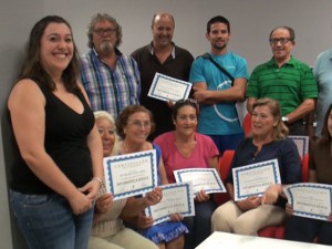 14 alumnos finalizan un curso de iniciación a la informática del centro Guadalinfo a través del programa de alfabetización digital.