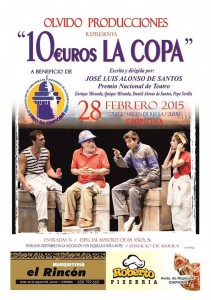 Olvido Producciones trae a Chipiona la obra “10 euros la copa” a beneficio de la Asociación de Familiares de Enfermos de Alzheimer