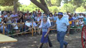 María Regla Cruces homenajeada en la edición de la Fiesta de la Palmicha que se celebró ayer