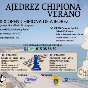 El histórico Open y dos torneos playeros oferta del Club de Ajedrez Caepionis Turris para este verano