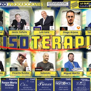 Desde el 27 de Junio al 4 de Septiembre, BASTINAZO PRODUCCIONES  ofrece un circuito de cómicos en la provincia de Cádiz denominado Risoterapia