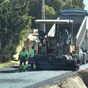 Comienza el reasfaltado del Camino de Jerez que se ejecuta con una subvención del Gobierno de la Nación