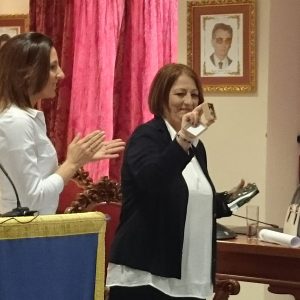 La exconcejala María Luisa Gallego homenajeada en la celebración del Día de la mujer en Chipiona