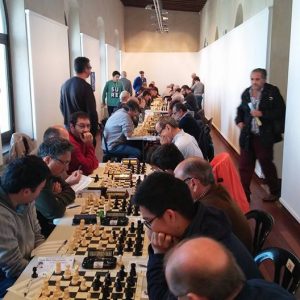 95 jugadores participaron el sábado en el final del campeonato de ajedrez provincial celebrado en Chipiona