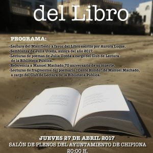 La poetisa Julia Uceda y los versos de Manuel Machado protagonizarán el día Internacional del Libro en 2017