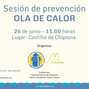 Alzheimer y Fundación Vita previenen sobre la ola de calor con una sesión informativa el lunes 26 en el Castillo