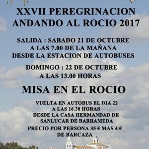 La Hermandad del Rocío de Chipiona peregrinará andando al Rocío el sábado 21 de octubre