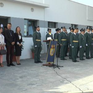 La bandera de España es izada en Chipiona en un acto oficial con motivo de la festividad de la Hispanidad