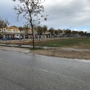 Comienza la primera fase de la adecuación de un espacio urbano para crear un parque público en La Laguna frente a la antigua Depuradora