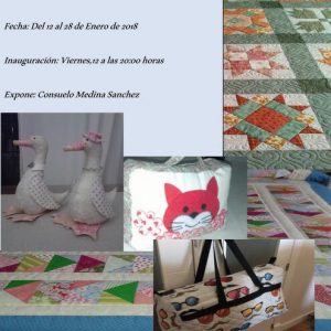Consuelo Medina muestra desde el viernes en el Chusco sus últimos trabajos realizados con la técnica del patchwork