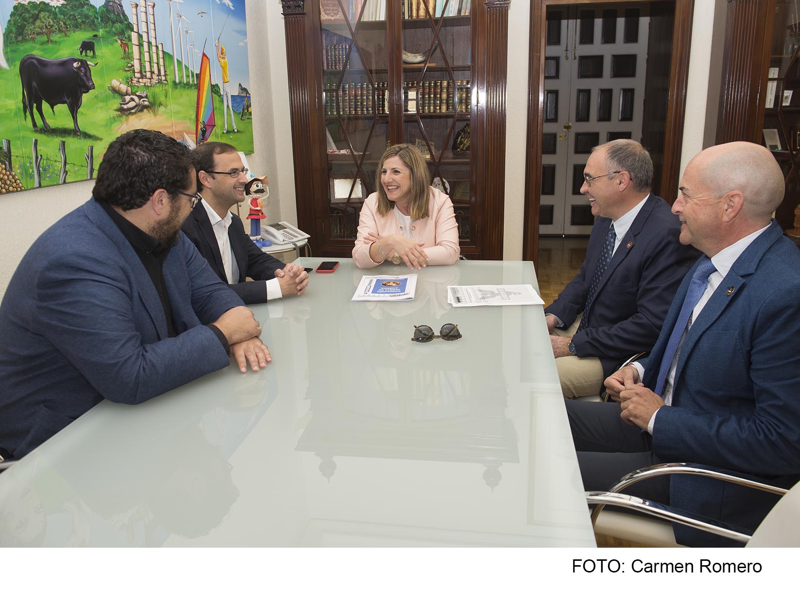 Diputación y Ayuntamiento de Sanlúcar estudian con la Fundación Puerta