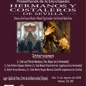 El libro ‘Hermanos Costaleros de Sevilla’ se presentará en Chipiona el 11 de agosto en la capilla del Cristo de las Misericordias