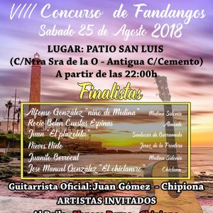 Seis cantaores en la final de este sábado del Concurso de fandangos de la Peña José Mercé