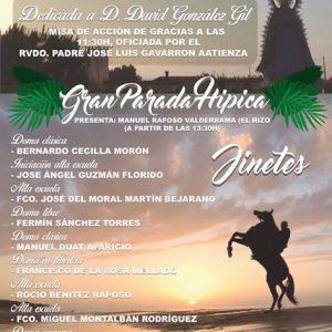 La Hermandad del Pinar dedica este año la Fiesta de la Palmicha al jinete David González Gil