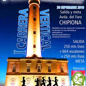 La primera Carrera Vertical Faro de Chipiona cierra hoy miércoles a las doce de la noche las inscripciones