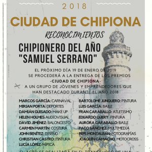 UNIDOS POR CHIPIONA, ENTREGARÁ LOS PREMIOS “CIUDAD DE CHIPIONA”