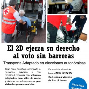 Cruz Roja Española acompaña a votar a personas con problemas de movilidad en las próximas elecciones