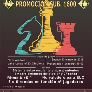 La actividad ajedrecística en la localidad se activa con un torneo de promoción el día 23 de marzo