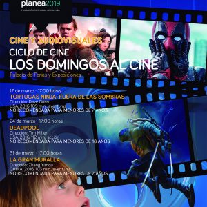 Un ciclo de cine de aventuras los domingos para los más jóvenes completa la oferta cultural municipal de marzo