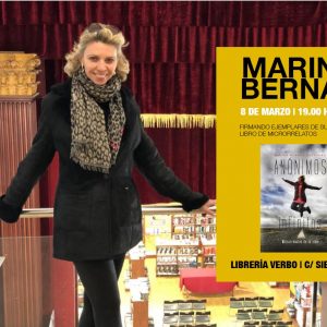 Ana Carvajal y Antonio Cattoni  presentarán «Anónimos Infinitos» de Marina Bernal el 8 de marzo en Librería Verbo de Sevilla