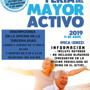 Fernando Lagos anuncia que el Ayuntamiento organiza un viaje para asistir en Jerez este jueves 11 de abril a la Feria del Mayor Activo