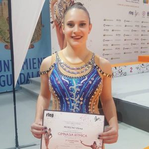 Elena Moreno La O obtiene un quinto puesto en el campeonato de España juvenil de gimnasia rítmica