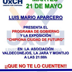 El programa de agricultura de Unidos por Chipiona se presenta esta noche en Valdeconejos