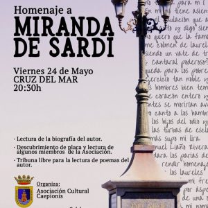 La Asociación Cultural Caepionis trata de sacar del olvido la figura y la obra de Miranda de Sardi con un acto el viernes en la Cruz del Mar