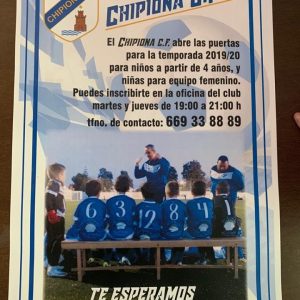 La campaña de captación de socios del Chipiona Club de Fútbol incluye la formación de un conjunto femenino