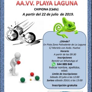 El 22 de julio arranca el segundo Campeonato de Petanca de la Asociación de vecinos Playa Laguna