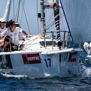 El CAND de Chipiona representado por la regatista Patricia Coro cuyas  en la Copa del Rey Mapfre que ha arrancado hoy