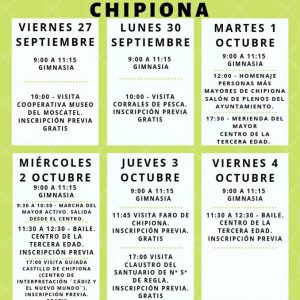 Comienza la I Semana de las Personas Mayores de Chipiona con un programa de actividades