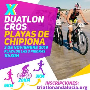 Abierto el plazo de inscripciones para la X edición del Duatlón Cross Playas de Chipiona que se celebrará el 3 de noviembre