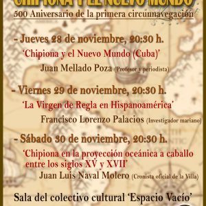 Espacio Vacío convoca las jornadas ‘Chipiona,encuentros con el Nuevo Mundo’ para la última semana de noviembre