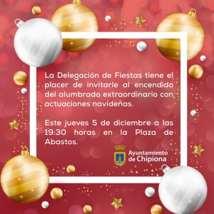 El alumbrado navideño de Chipiona y el Belén Municipal se inauguran en la tarde noche de mañana jueves