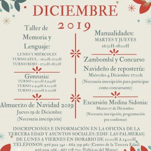 Políticas del Mayor presenta su oferta de actividades para diciembre