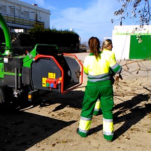 Medio Ambiente finaliza los trabajos de poda en Valdeconejos y continúa con el acondicionamiento de la Vía Verde